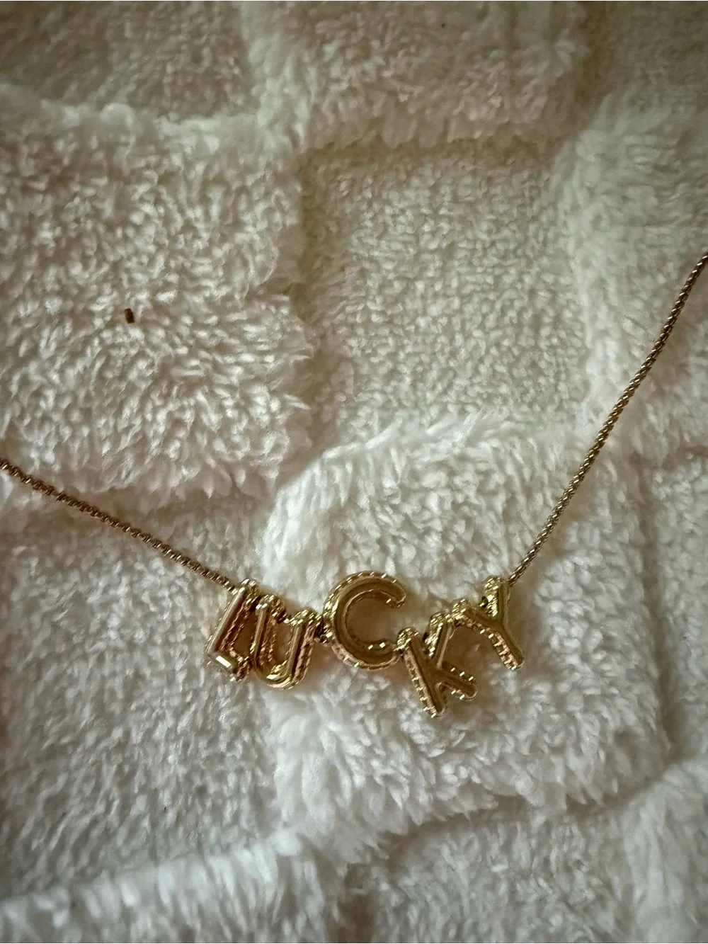 Lucky Kate spade targetGold Letter Charm Necklace - Personalized Initial Pendant